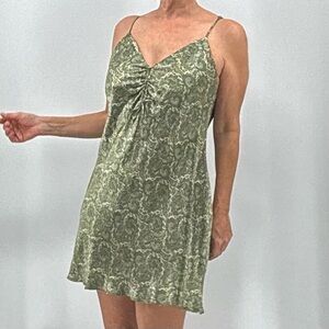 Zara Retro Y2K Blogger Favorite Indie Sleaze Paisley Satin Chemise Slip Dress